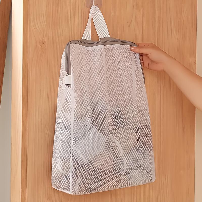 2pcs S+M Size Mesh Laundry Storage Bags - Large Capacity, Hanging & Breathable, Zippered, Ideal for Underwear, Socks & Clothes, Durable Polyester, Perfect for Organizing, Laundry Bags