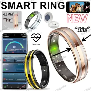 6.3mm Thin Smart Ring Health Monitor Smartring Outdoor Waterproof Ring Heart Rate Body Temperature Monitoring Sports rings sleep
