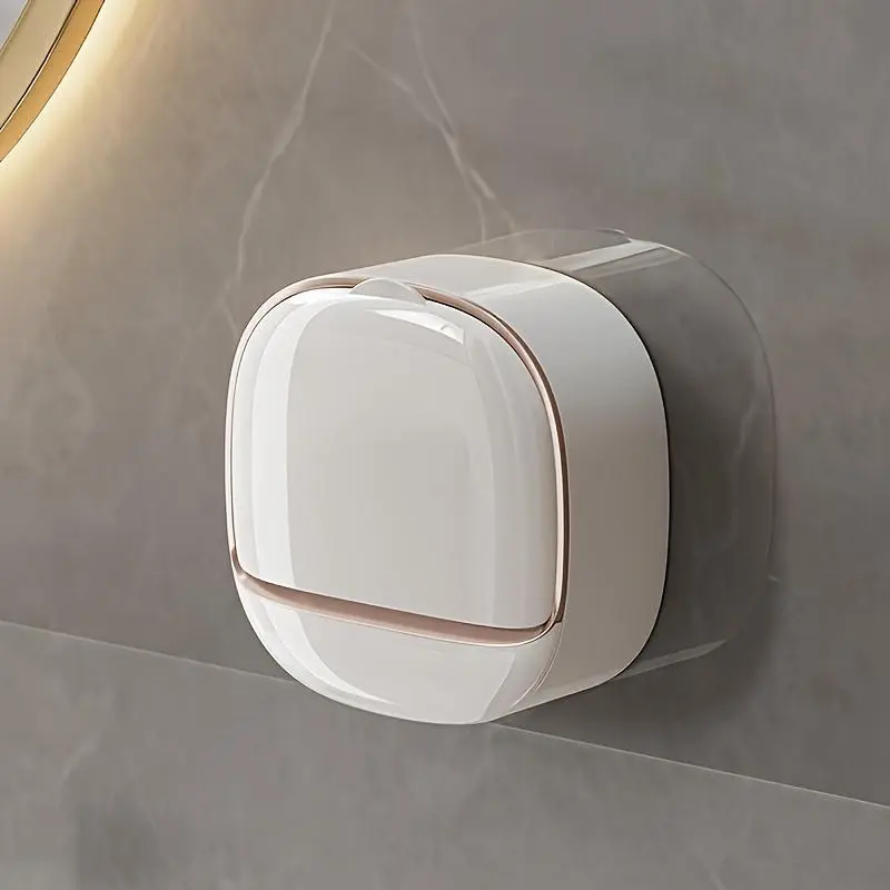 Wall-Mounted Soap Dish with Lid & Drip Tray, Waterproof Leak-Proof Water-Draining Design, High-End Elegant Countertop Decoration, 3-Color Light Luxury Style, 11 Holiday Patterns, Suitable for Bathroom-Shower Use, Ideal Housewarming Gift