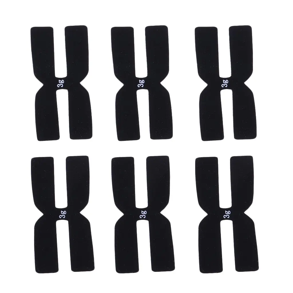 Tennis Racket Weighting Pads, H-Type Balance Plate, 3g Silicone Head Balancer, 6-Pack, Enhance Swing Control, Durable Design