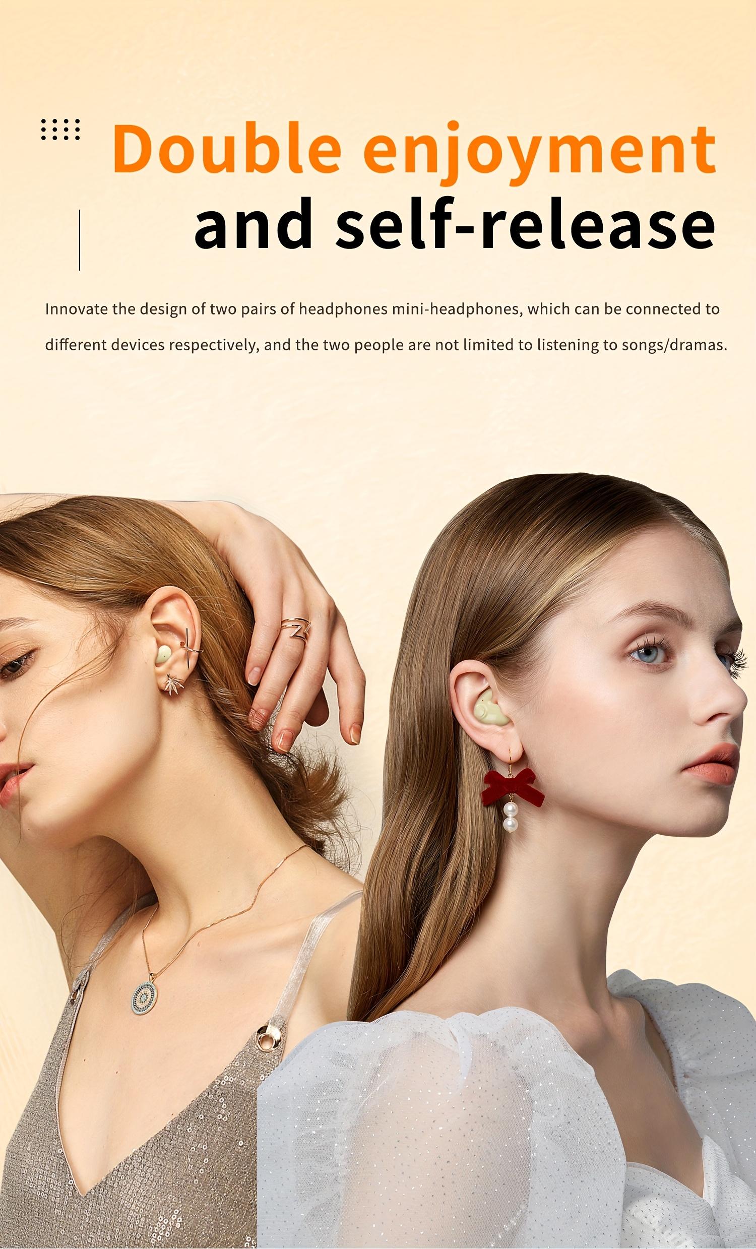 [Bass Loop Earbuds] 2 Pairs Of In Ear Wireless Wireless Earbuds,, Comfortable To Wear,Leisure, Sports, Sleep, Essential Partners, Compatible With All Smartphones, Wireless Earbuds, Sports Earbuds, Gaming Earbuds noise cancelling headphone