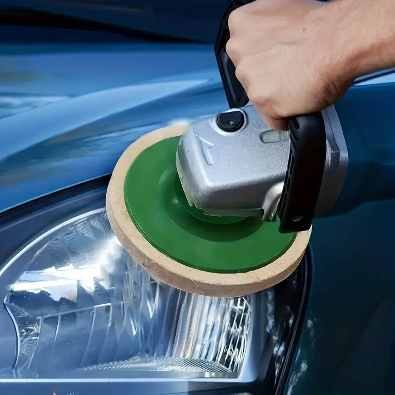 4-Pack Felt Polishing Pads, 4-Inch Durable Polishing Wheel Mats, Backing, Ideal for Metal Rust Removal, Automotive Car Polish, Glass Surface Treatment