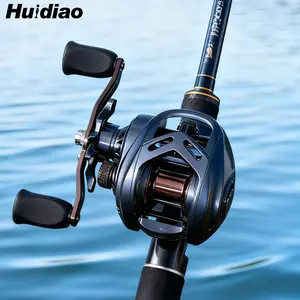 Huidiao HZ Versatile Baitcasting Fishing Reel with Drag Clicker Lightweight Baitcaster 207g/7.3oz 7.1:1 High Speed Ratio 15-Level Magnetic Braking System Low Profile Design