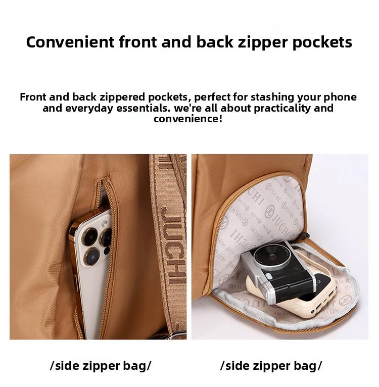 Nylon bucket bag, niche high-end large-capacity commuter tote bag, shoulder bag, multifunctional backpack