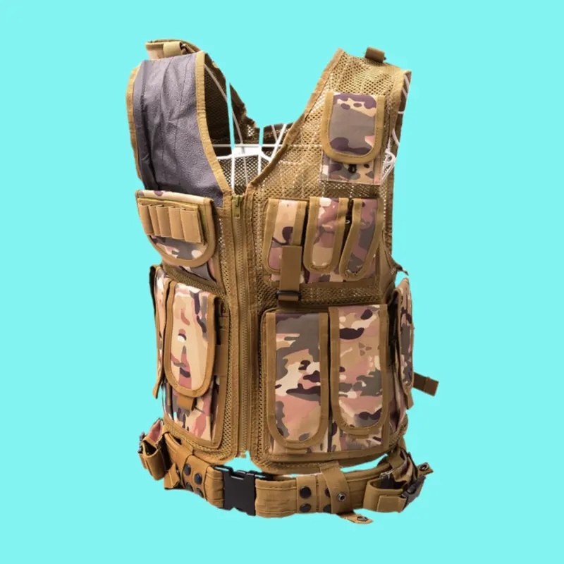 Black Breathable Mesh Multifunctional Tactical Vest For Summer Special Forces Combat Waistcoat Military Fan CS Field Protective Gear