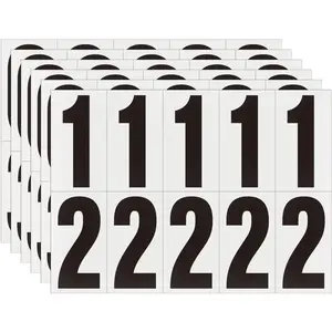 4 Inch Adhesive Numbers for Mailbox, House Numbers, Reflective Number Sticker, Mailbox , Address Number, Trash Cans Decal, for Outside (60 PCS)