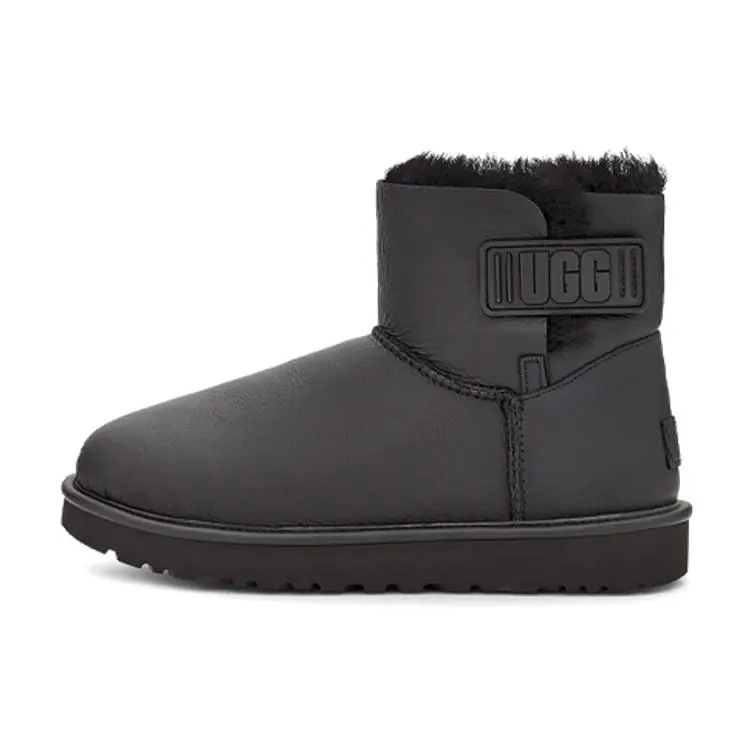 UGG Mini Bailey Logo Strap Retro Fashion Fleece Lined Snow Boots 1123623-UMBL