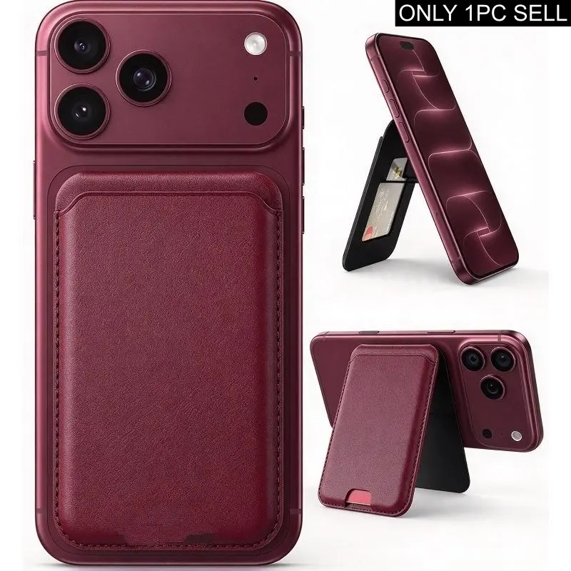 Magnetic Stand Wallet Card Holder for Phone Case with Mag-Safe, Slim Magnetic Wallet for iPhone 18 Pro/Pro Max, 17/16/15/14/13/12 Series, 1 Card Slot, Phone Accessories