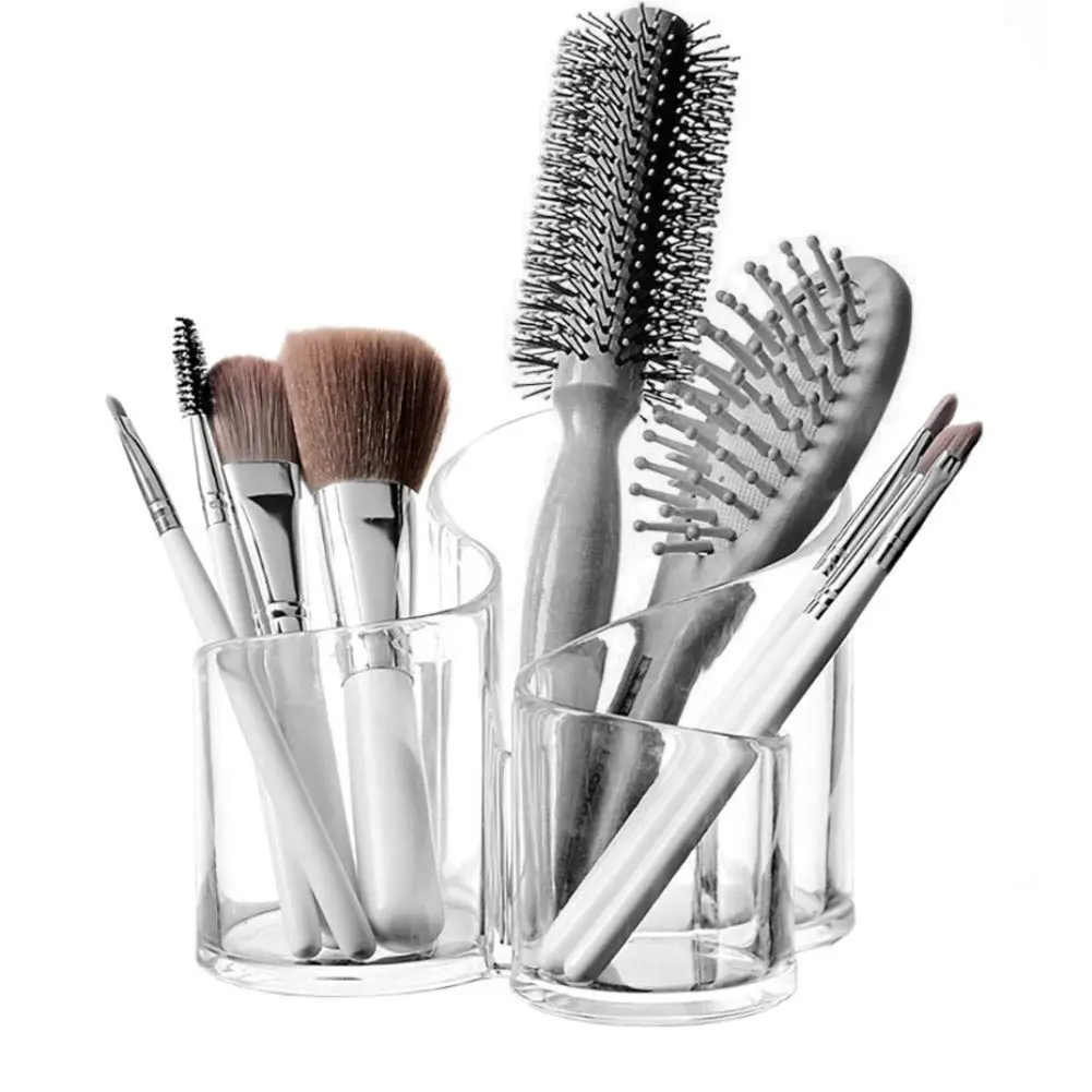 Large Wavy  Makeup Brush and  Holder