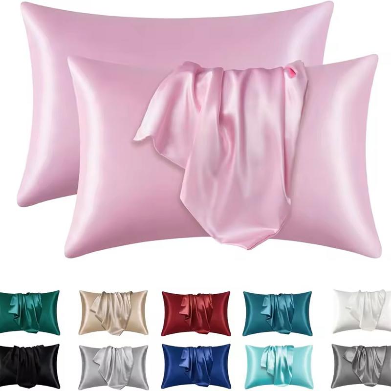 2pcs Boost Beauty Sleep Silky Satin Pillowcases – Cooling, Hair & Skin-Friendly, Easy-Care