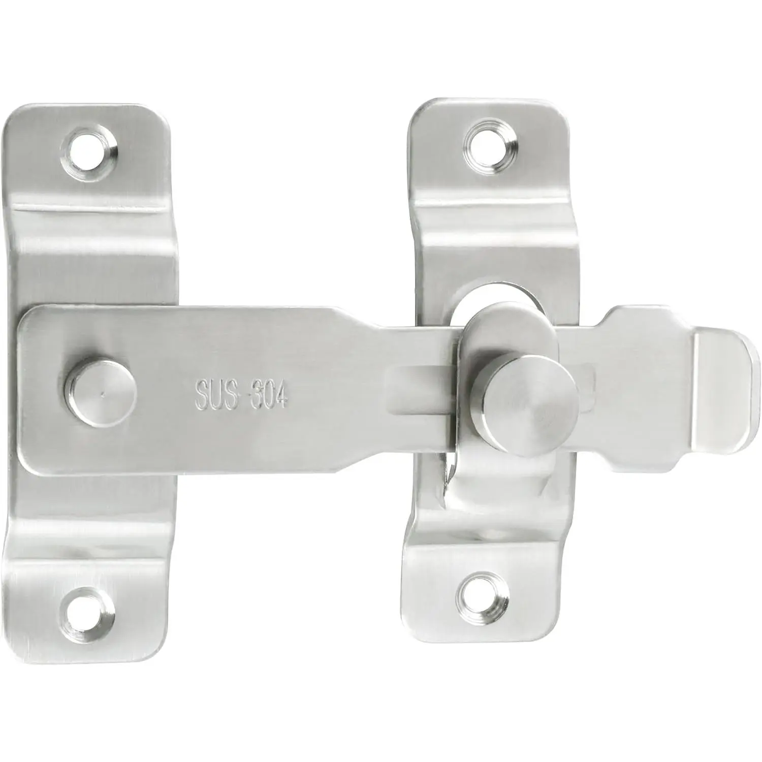 4 inch Gate Latches, Safety Door Latch for Barn Doors | Brushed Nickel Sliding Doors,Knob  Lock,Heavy Duty SUS304 Stainless Steel Gate Hardware Lock for  Fence Doors