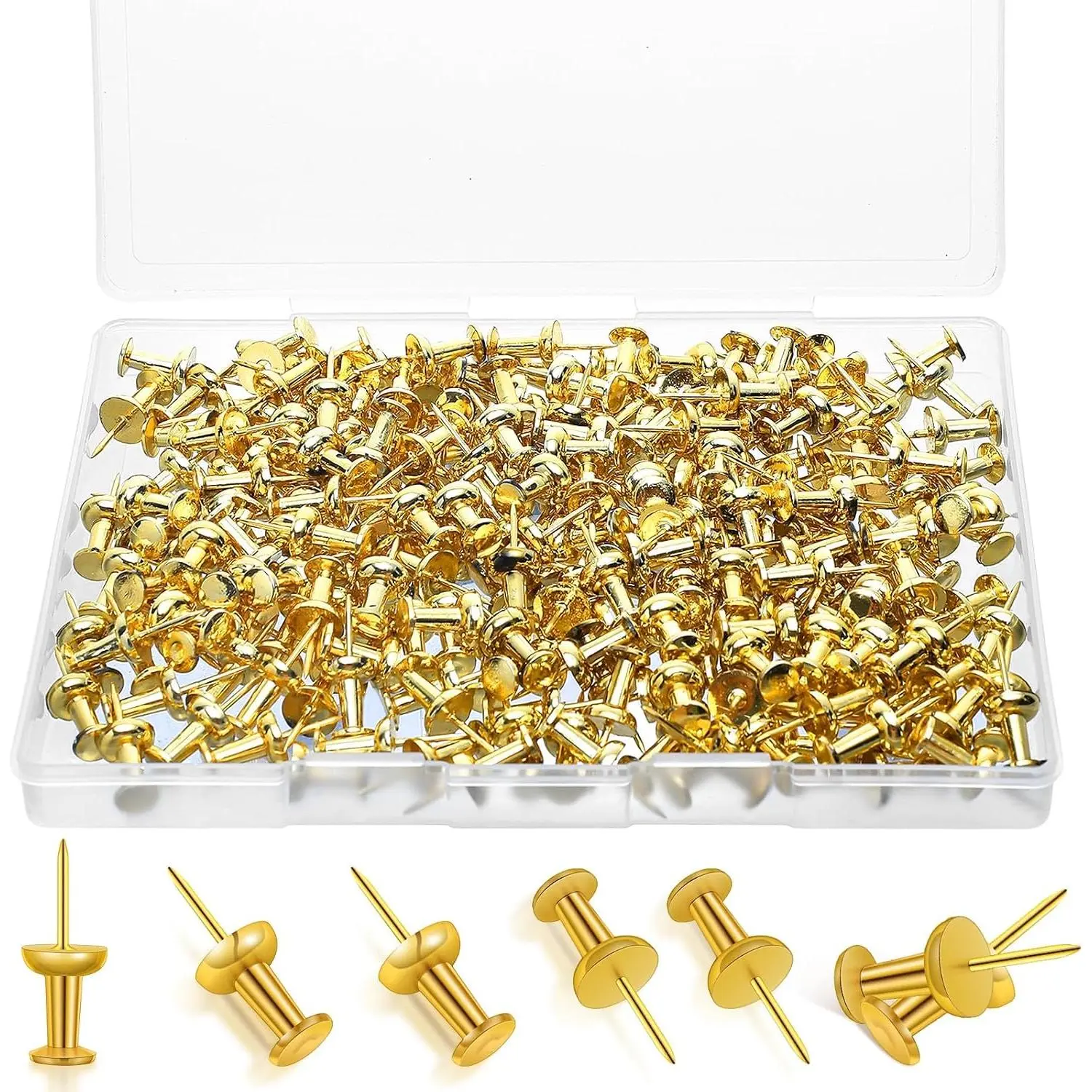 220 Count  Push Pins, Standard Plastic  Steel Point  Thumb Tacks Decorative Push Pins for Cork Board Wall