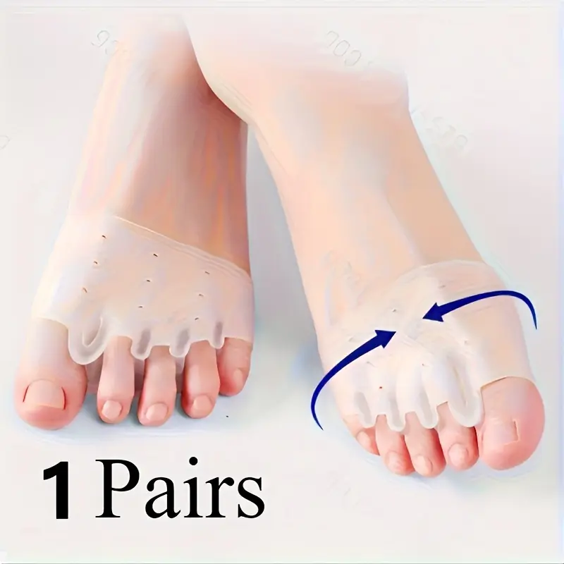 2-Piece Rubber Toe Separators with Bunion Support, Comfortable Foot Alignment Tool, Enhances Fitness Training, Protects Toes, Perfect Gift