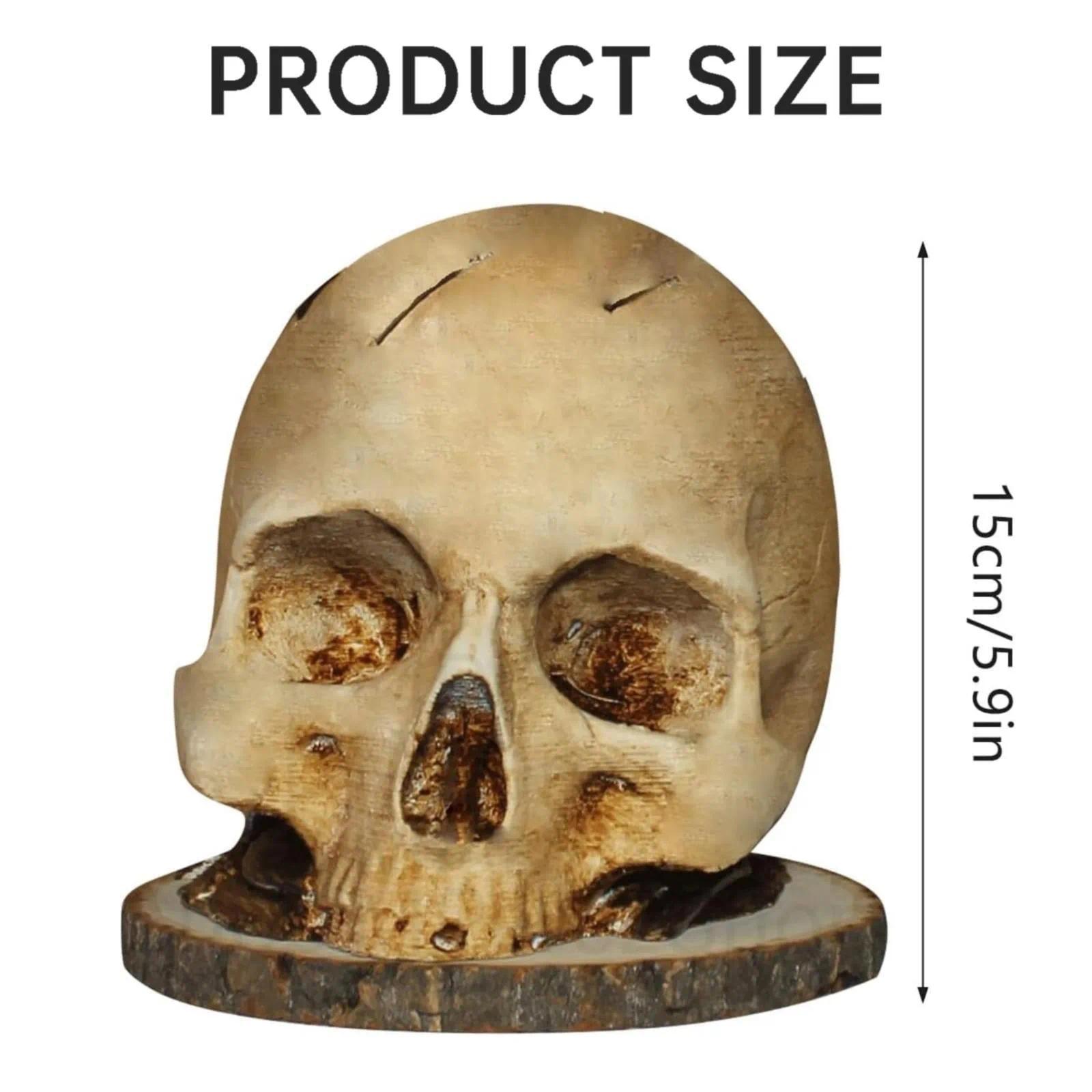 Skull Knife Holder for Kitchen Organizer Skeleton Knife Stand, Scary Party Camping Kitchen Accessories Storage Halloween Decor