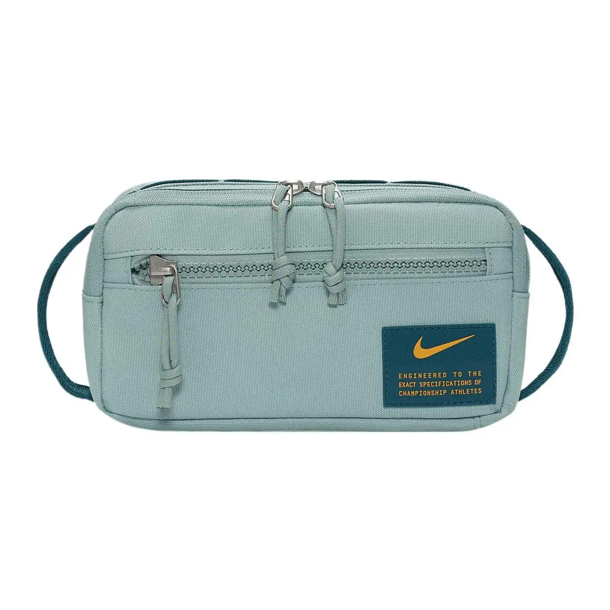 Nike Utility Speed Zippered Fabric Waist Bag for Men and Women, Casual Style in Mica Green