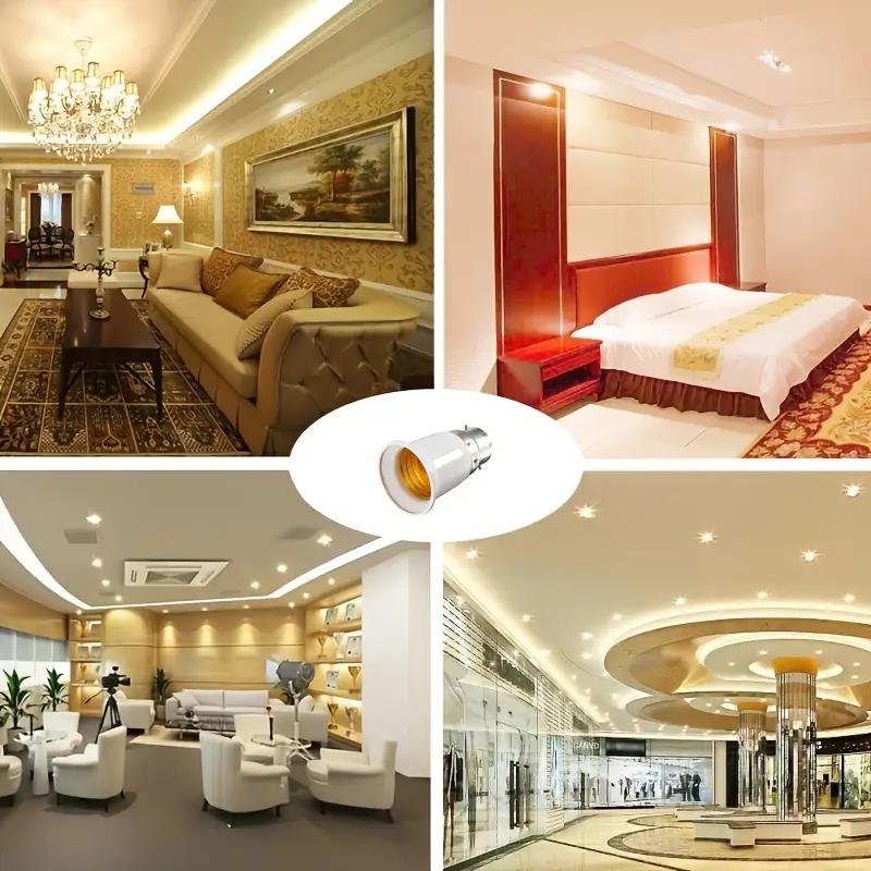 High-Quality B22 to E27 Lamp Socket Adapter for Lighting Fixtures,Bulbs & Lamp, Electrical Appliances Sturdy Bakelite Material,Durable Electrical Wood Material, B22 Base for Lamp Holder Adapter , Flexible Arm for Easy Home and Office Use