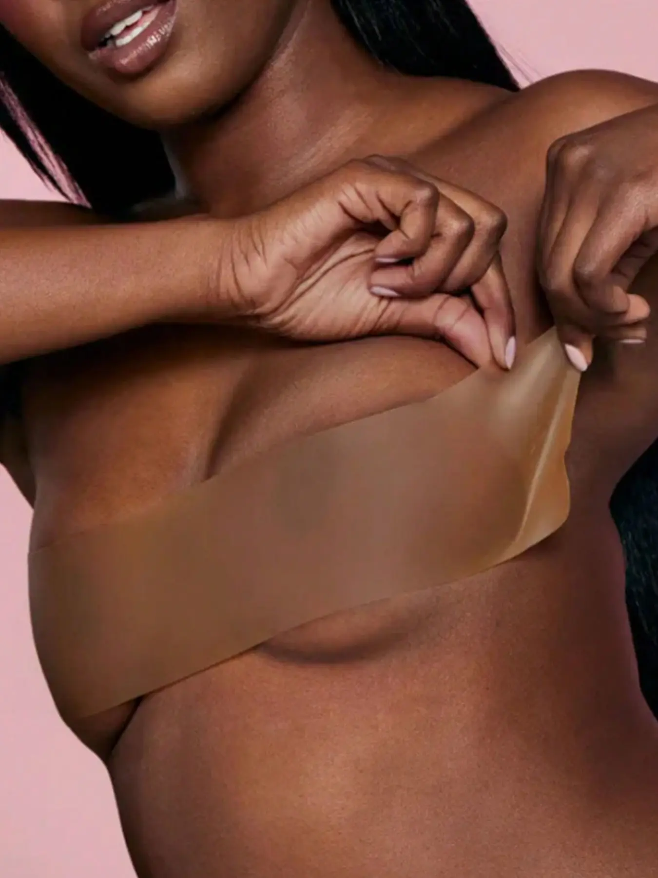2-Pack Invisible Silicone Chest Stickers, Ultra-Thin Push-Up Bra Inserts, Strapless Sticky Bra, Underwear, No Strap, Backless, Ideal for Weddings, Parties, Formal Events