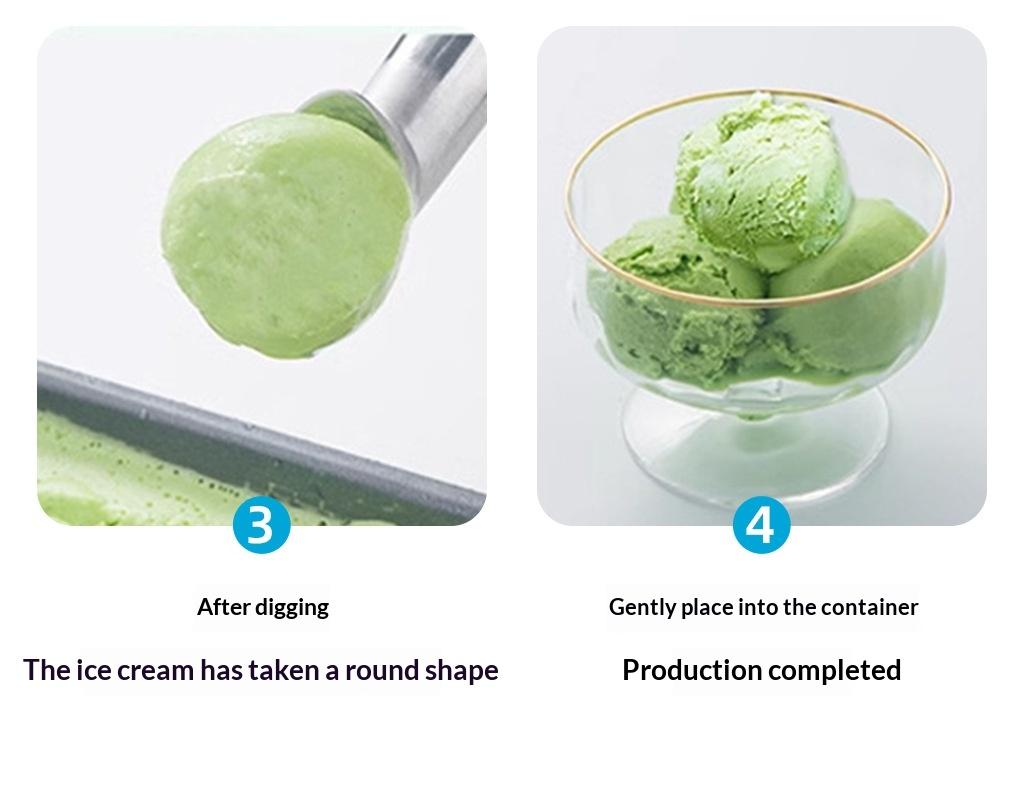 Heavy Duty Aluminum Ice Cream Scoop, Professional Self-Fusing Ball Maker, Ergonomic Ice Cream Digger for Commercial Use # GLOBAL PIC