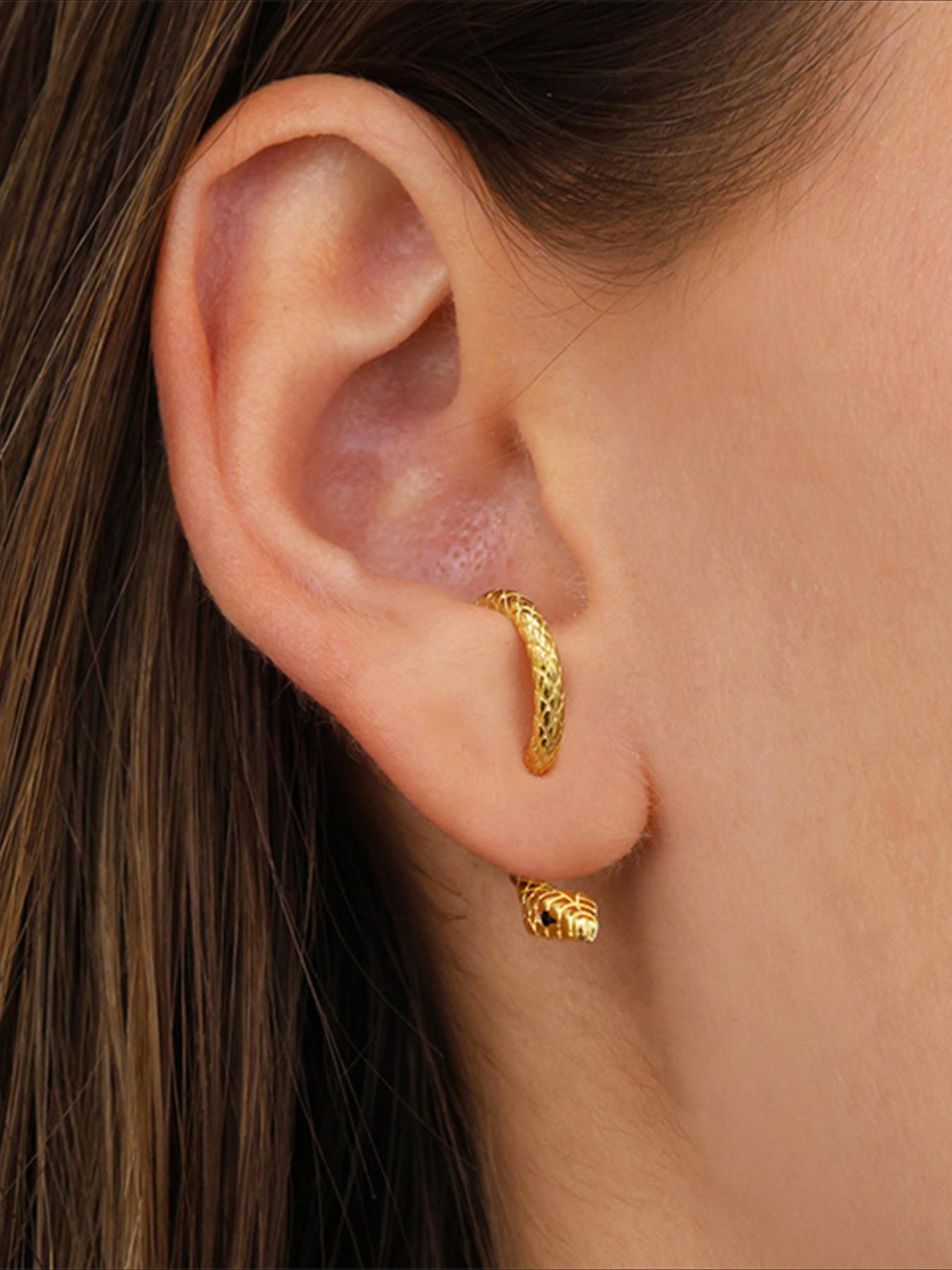 Women's Elegant Snake Design Earrings, Fashionable Jewelry for Party, Daily Clothing Decor, Casual Trendy Jewelry, Trendy All-match & Exquisite Jewelry for Birthday Gift