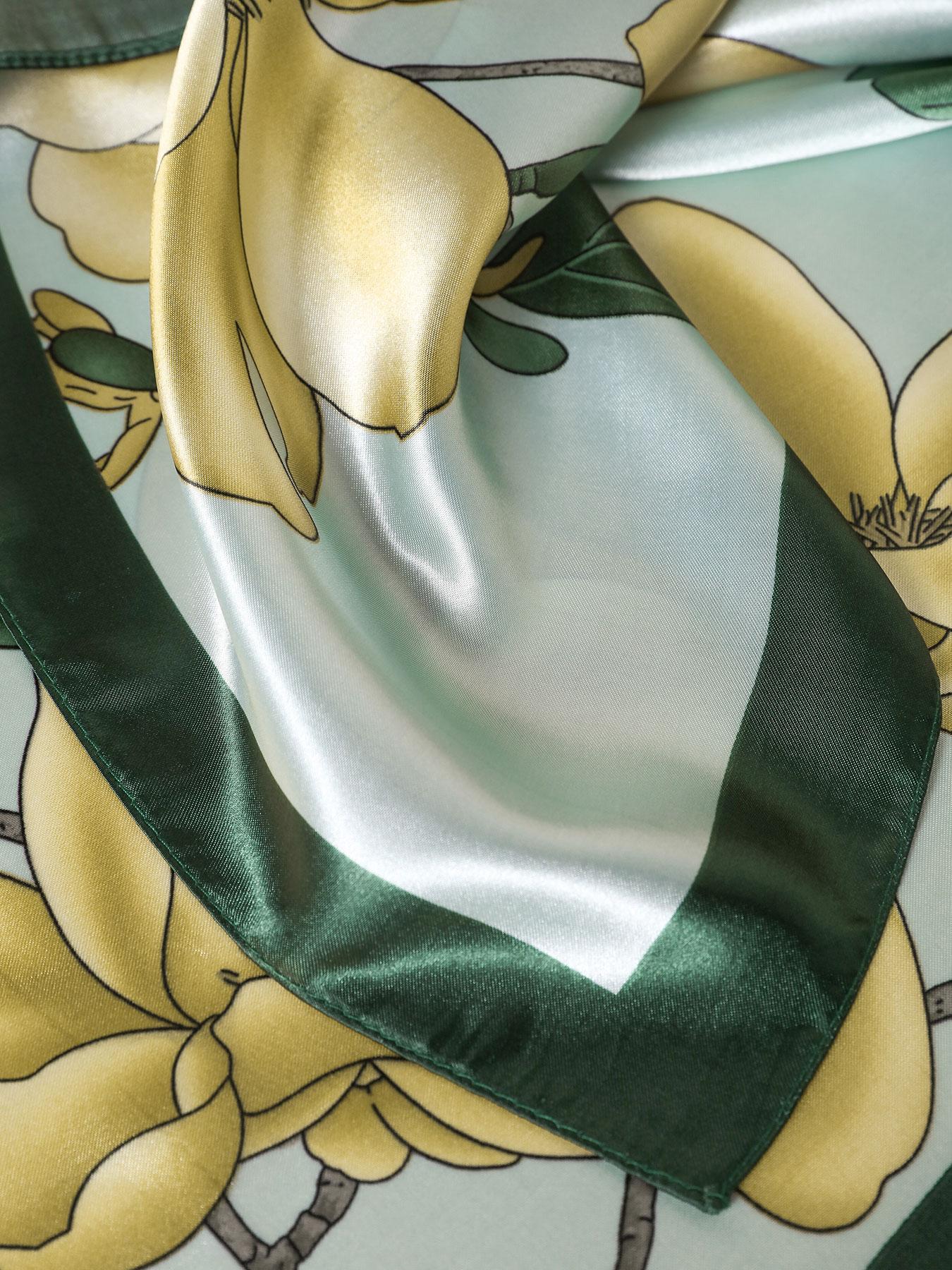 Women's Floral Print Square Scarf, Fashionable Soft Lightweight Scarf for All Seasons, Casual Versatile Scarf for Women, Boho Style Scarf