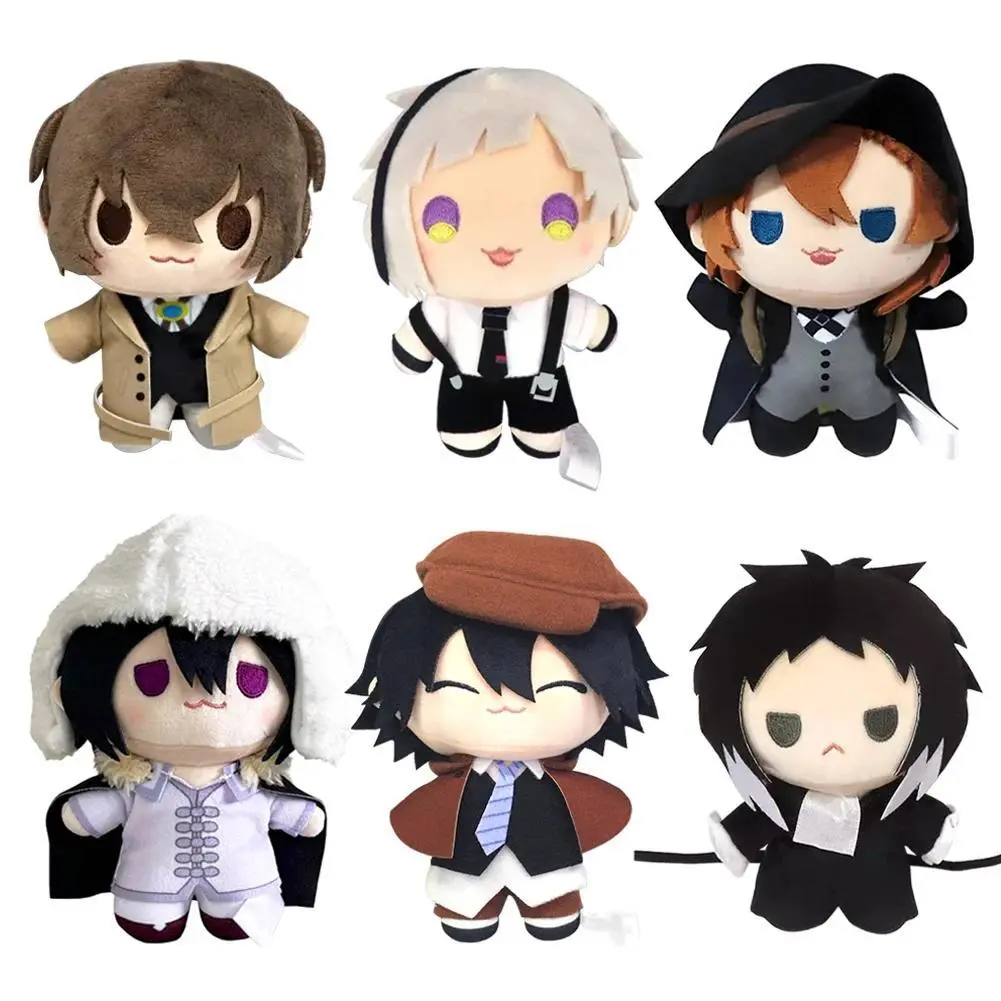 Anime BSD plush doll Nakahara Chuuya plush toy dazai osamu merch nakajima atsushi plush doll Ranpo Edogawa figure Akutagawa 20CM