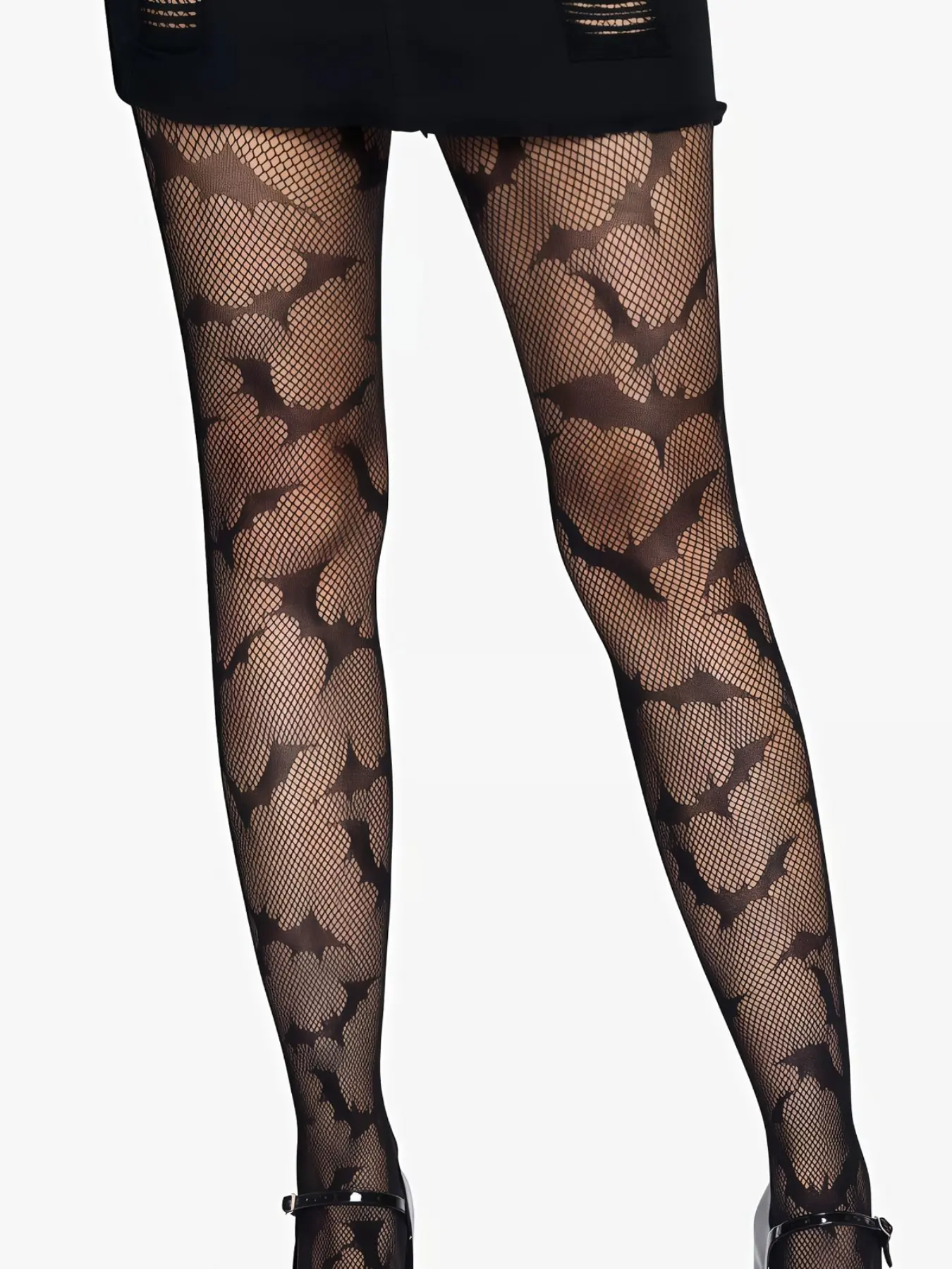 Halloween Women's Plus Size Bat Pattern Mesh Stockings, High Elasticity Thin Breathable Tights, Fashionable for Parties and Daily Wear