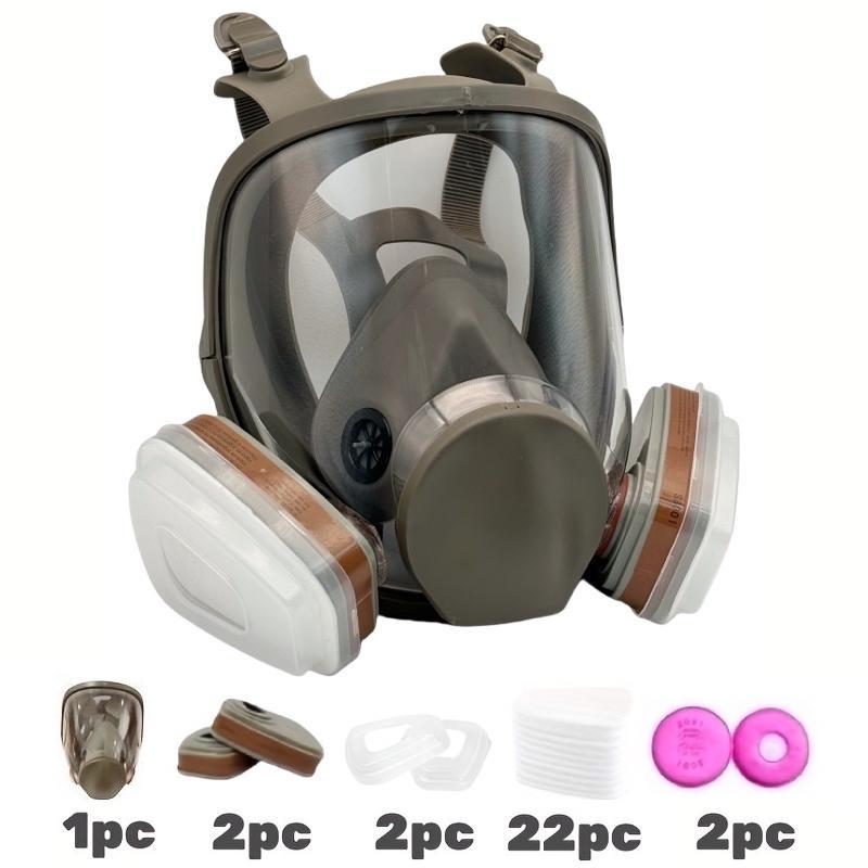 Reusable Anti-Fog 6800 Full-Face Respirator Mask with 29-in-1 Filter, Gas Dust and Chemical Protective Face Mask for Painting and Woodworking