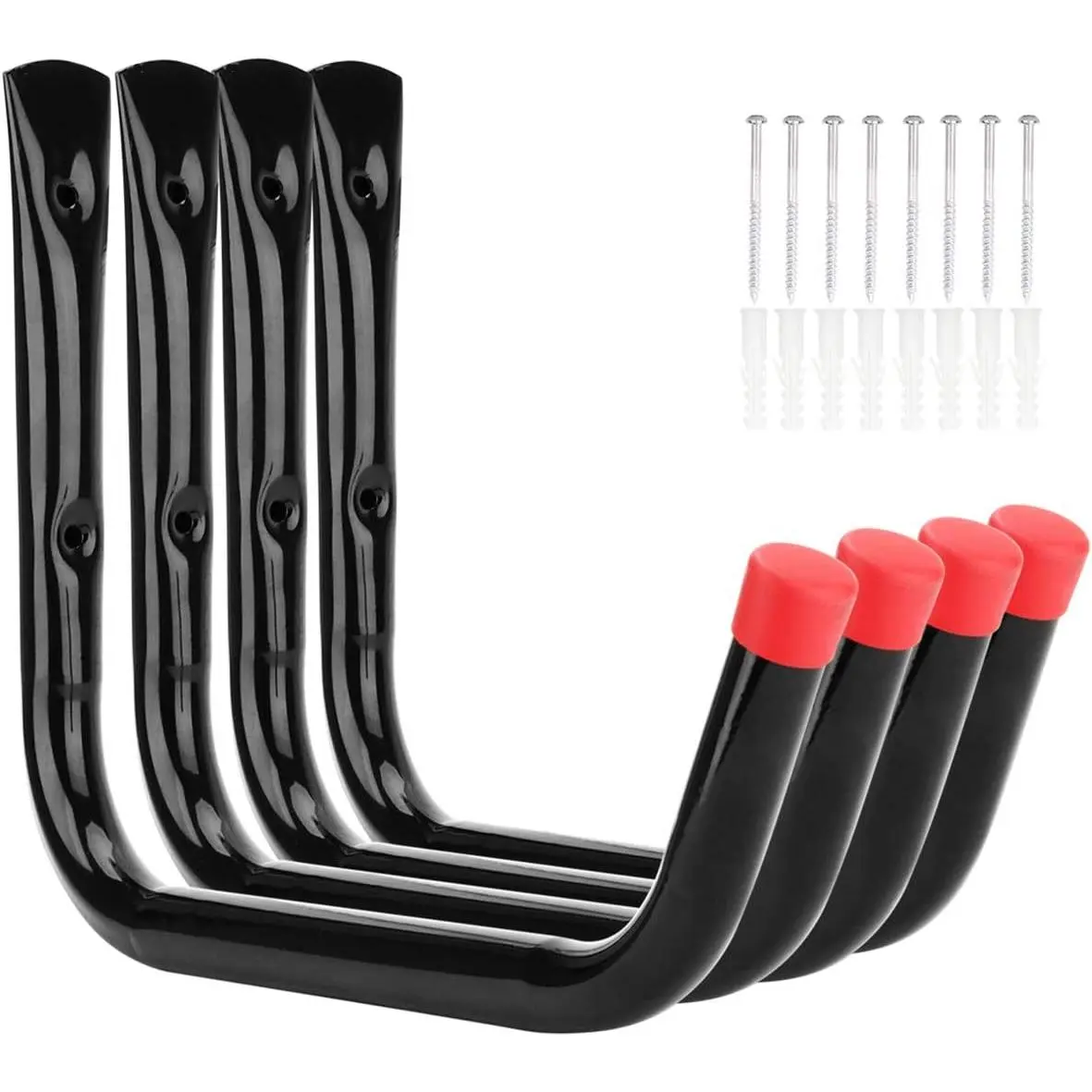 Heavy Duty Garage Storage Hooks,15Inch  Arm Kayak Wall Hangers 100 LB Capacity, Steel Canoe Rack for Outdoor or Indoor