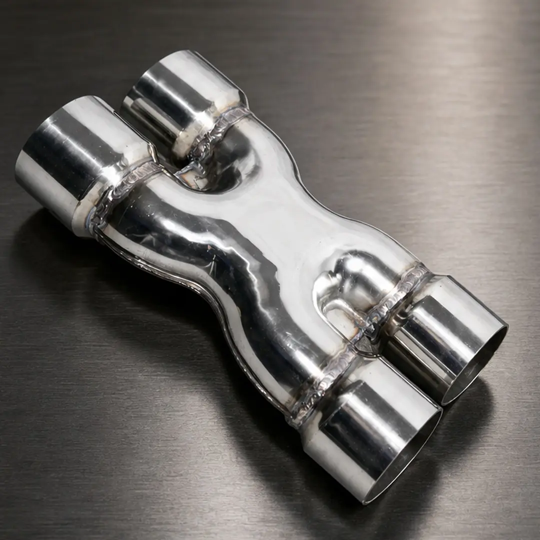ARCH T304 Stainless Steel Dual Exhaust X-Pipe 3.0" ID Inlet Outlet 12" Overall Length Polished Stamped Crossover Pipe for Improved Engine Balance Fuel Efficiency Throttle Response Universal Fit Straight Cut Design Single Wall Tip Steel Gray, 12-Inch Overa