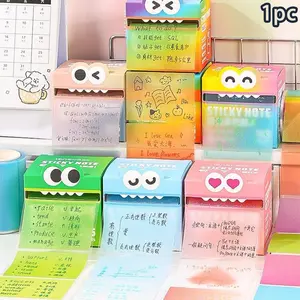 105pcs/Box Pull-Out Adhesive Notes, 6 Colors, Oblong Shape, Paper Material, Ideal for Handwriting, Study, Office, Home Daily Use, Colorful, Sticky Labels