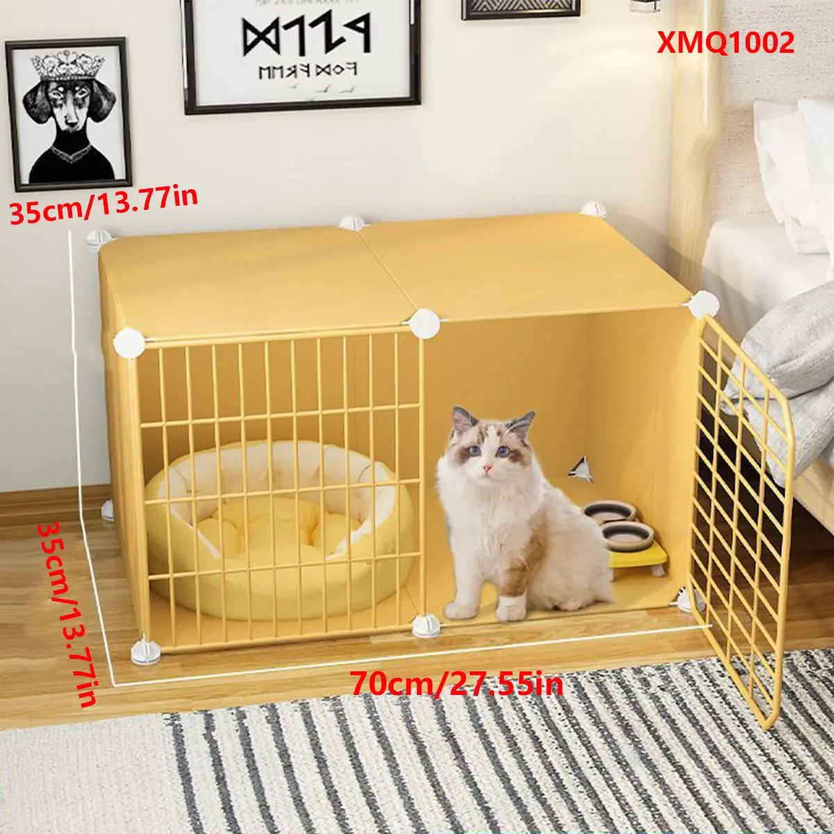 Cat Cage for Home Use, Indoor Cat Pen for Kittens, Modular Large Space Cat House, Pet Enclosure for Small Cats, Easy Assembly