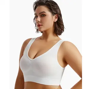7 Pack Soft Nylon Spandex Wireless Sports Bra Multipack, U Neck Comfort Lounge Bra No Underwire Daily Wear Sleep Bras for Women, All-Season Daily & Fitness Wear for S-3XL Plus Sizes Pastel Underwear