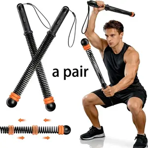 Battle Rope with Adjustable Resistance Spring, Portable Fitness Gear for Home Gym, Strength Training and Aerobic Exercise