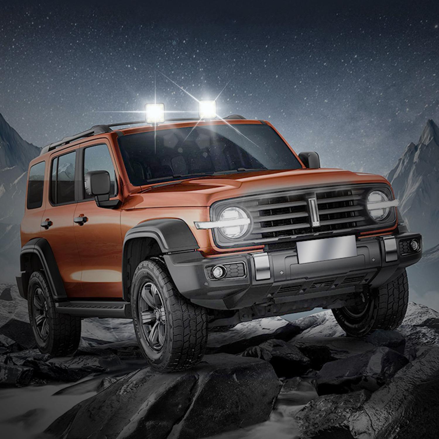 2pcs LED Truck Work Lights, 48W High Brightness LED Flood Light Bar, Work Light Truck OffRoad Tractor Flood Lights 12V-24V Square 2pcs LED Truck Work Lights, 48W High Brightness LED Flood Light Bar, Work Light Truck OffRoad Tractor Flood Lights 12V-24V Square