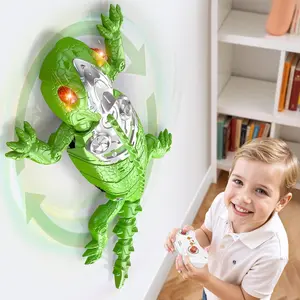 Wall Crawler Gecko, Rechargeable Remote Control Robot Kids Toys, Floor/Wall Crawling Dual Modes Wall Climbing Gecko Electric Lizard Toy, Prank Toys Birthday Gifts for Boys & Girls Ages 3 & Upfidget toys