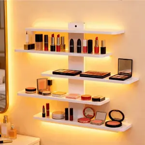 5-Tier Creative Wall-Mounted Storage Rack, Space-Saving Design, Ideal for Makeup, Books, Decor, Plants, Home Organization
