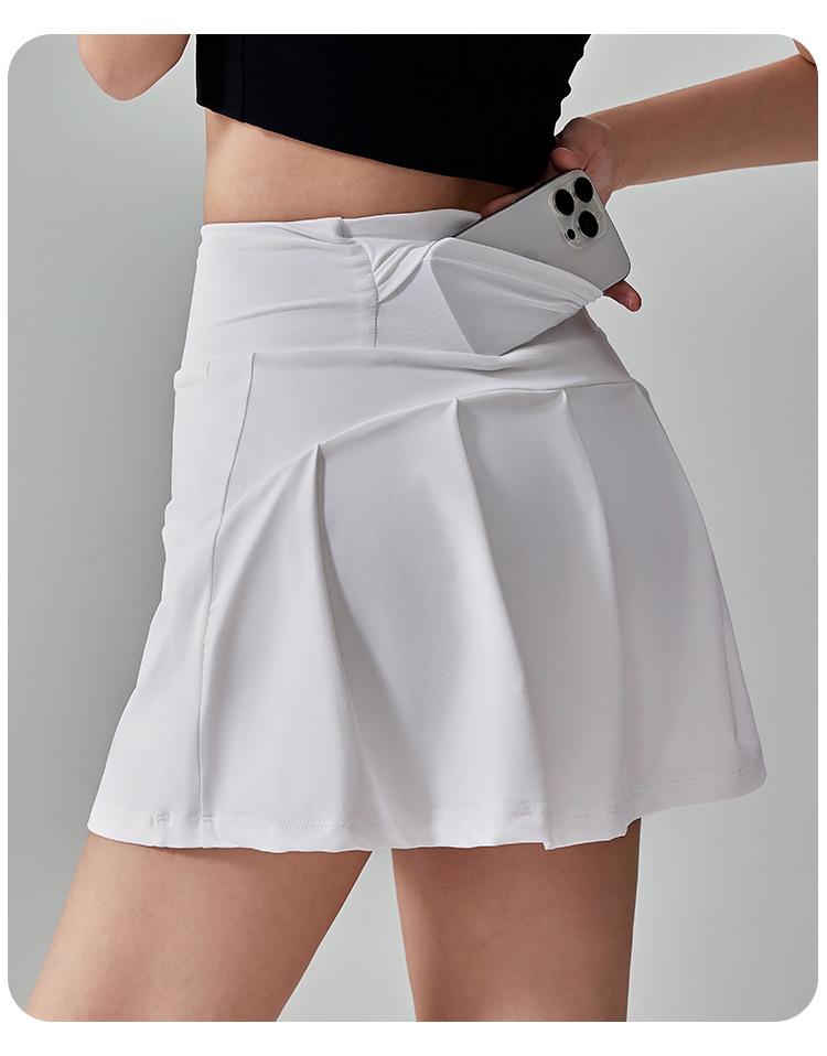 Plus Size Tennis Skort Sport Skirt With Built-in Shorts Anti-exposure 2-in-1 Athletic Dress for Running Workout Golf