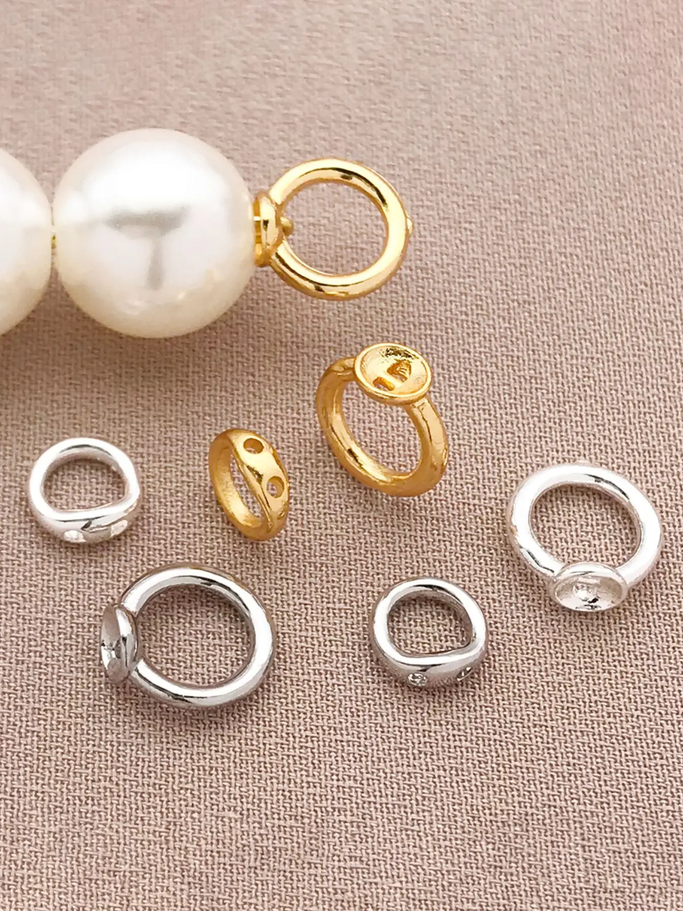 10pcs Gold/thick Silver Color/platinum Pig Nose Coil Spacer Ring, Ideal for DIY Necklace Bracelet Jewelry Accessories