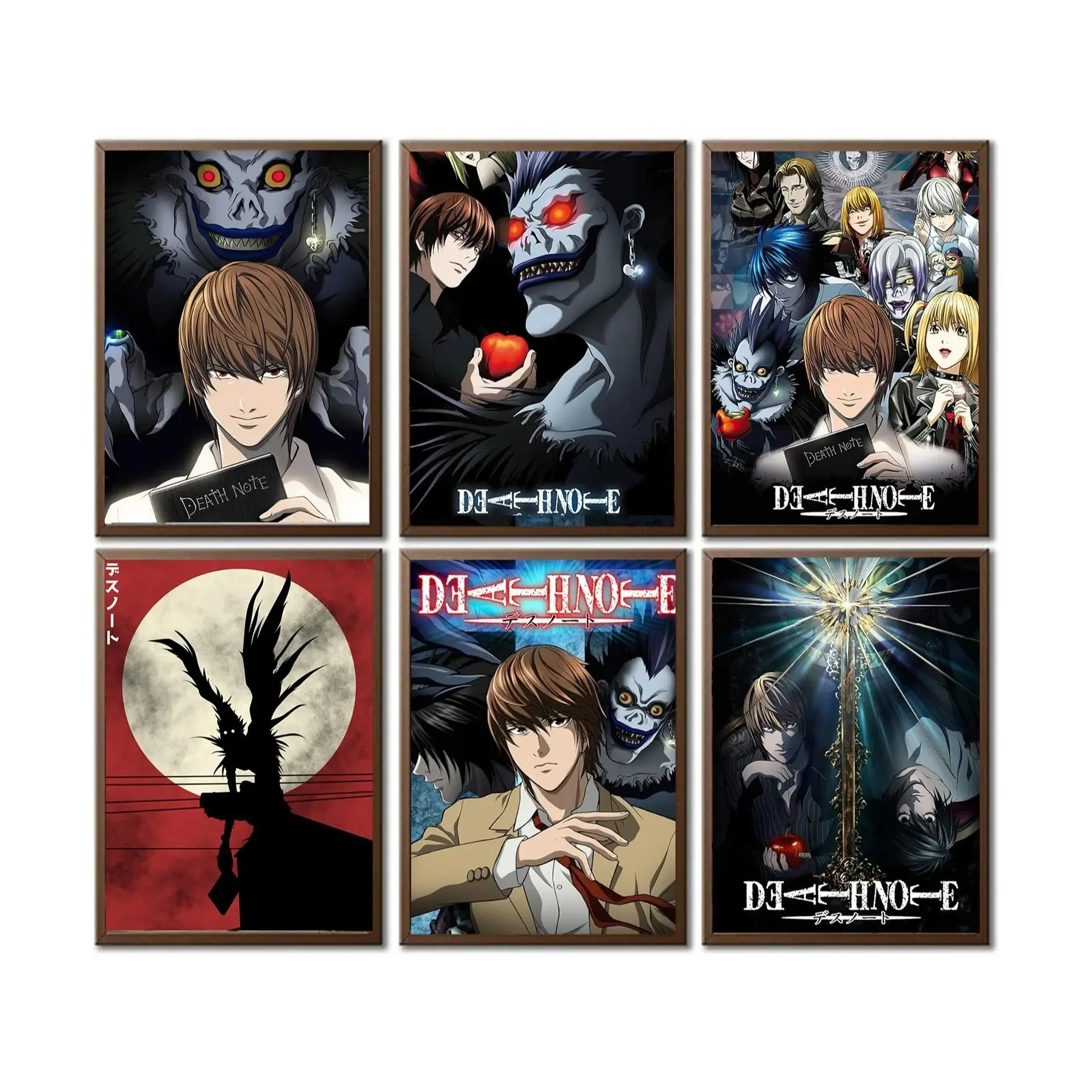 Death Note Light Yagami Poster Canvas Art Print Anime Fan Decoration for Teenage Boys Girls Birthday Gift Bedroom Wall Decor Manga Image
