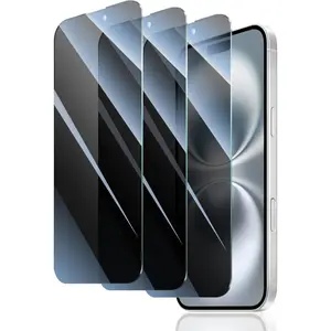 3-Pack Privacy Screen Protector for iPhone 17 Pro Max 17Pro 17 Air 17 16 15 14 13 Max Plus,16e, Anti-Spy Tempered Glass Film, Dark Private Black Protection, 9H Hardness, Anti-Scratch, Bubble Free, Anti-Fingerprint,Case Friendly