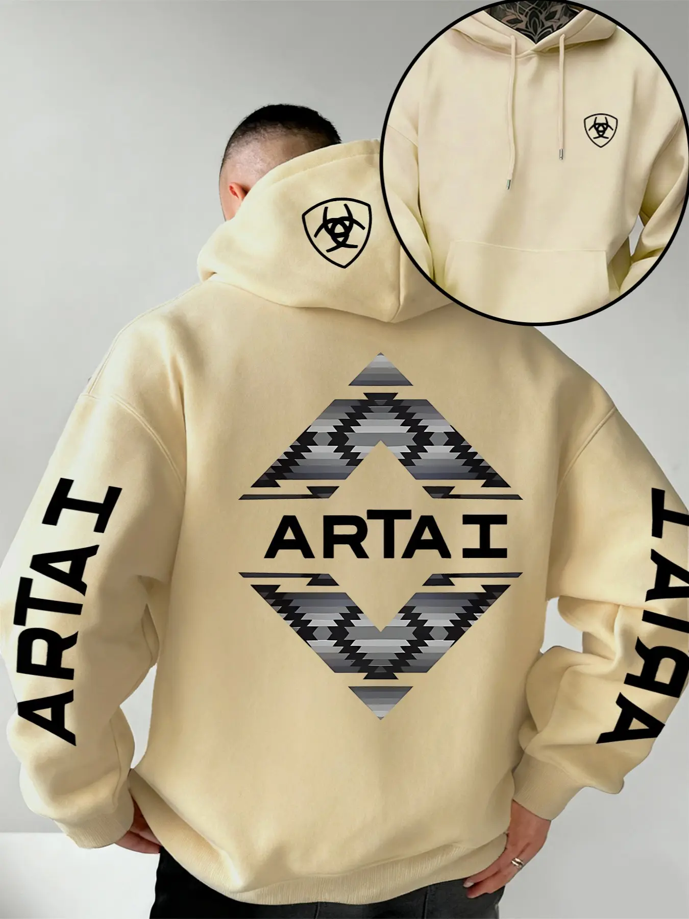 New Unisex Hooded Sweatshirt, Letter Print, Soft Stretch Knit Fabric, Standard Fit, Casual Daily Wear, Fun Style, Essential for Young Adults