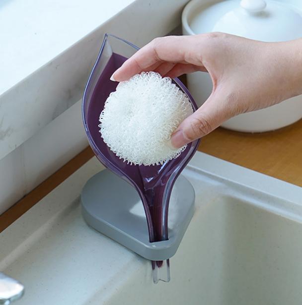 Soap Holder Sink Sponge Drain Box Creative Suction Cup