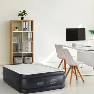 Aobtkel 16IN to 22IN Air Mattress with Built in Pump Weight Capacity 660 lbs Non-Slip Bottom Soft Bed Topper Home Bedroom Furniture