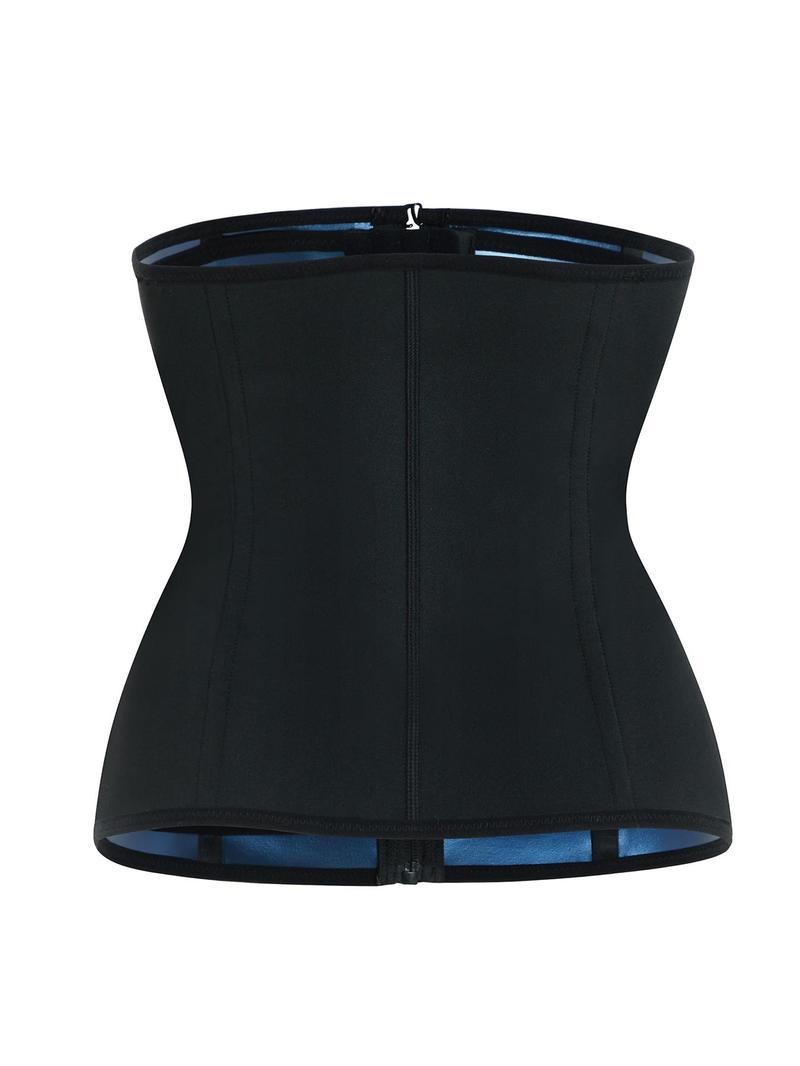 Women's Plain Zipper Waist Trainer, Basic Tummy Control Hook Closure Fajas Colombianas Shaper, Summer Outfits 2026, Women's Tummy Control Clothing