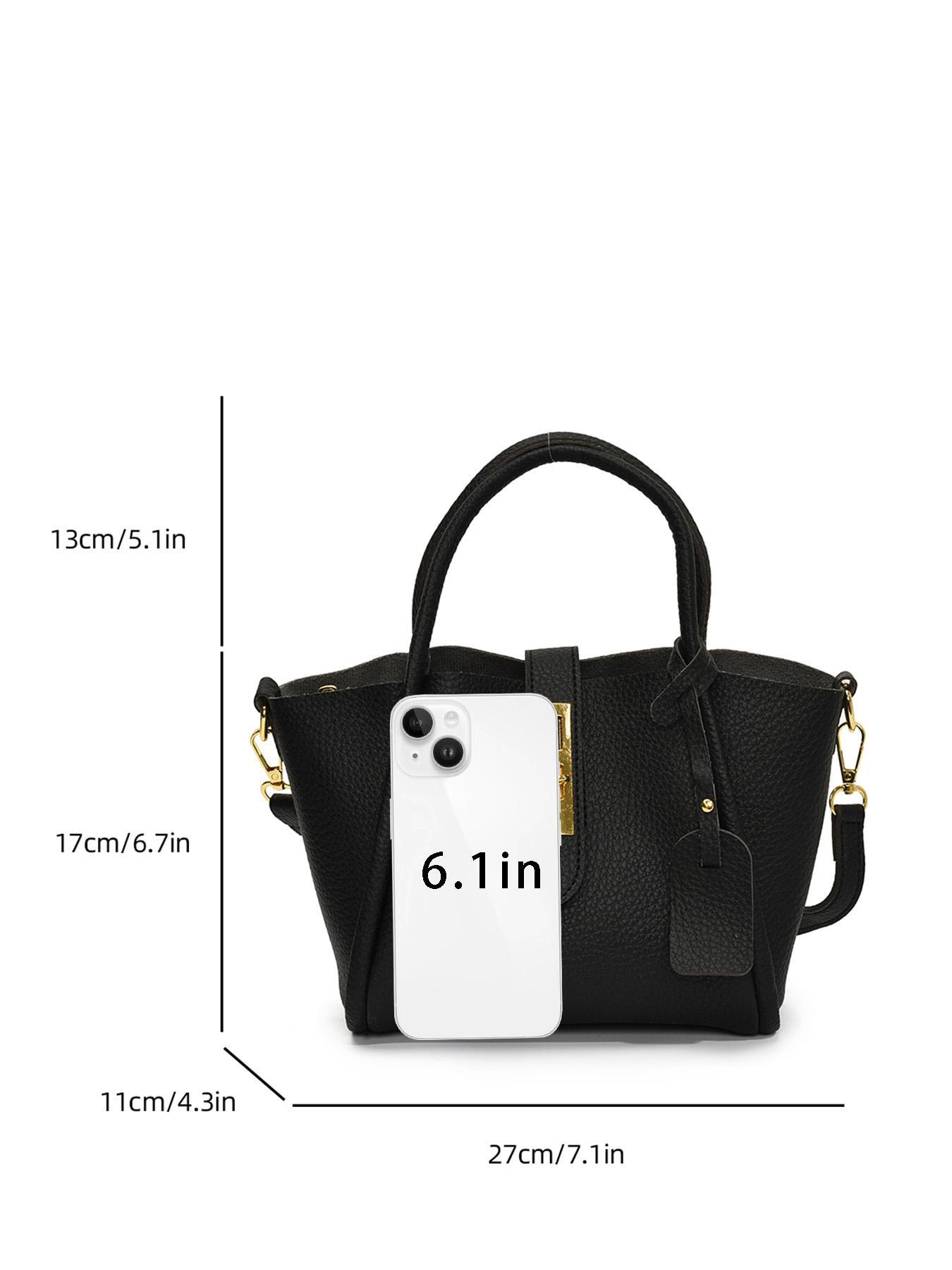 Women's Fashionable Temperament Handbag, Simple Retro Style Versatile Handbag for Work, School, Daily Commuting, Practical Gift Giving Handbag, Pu Leather Bag