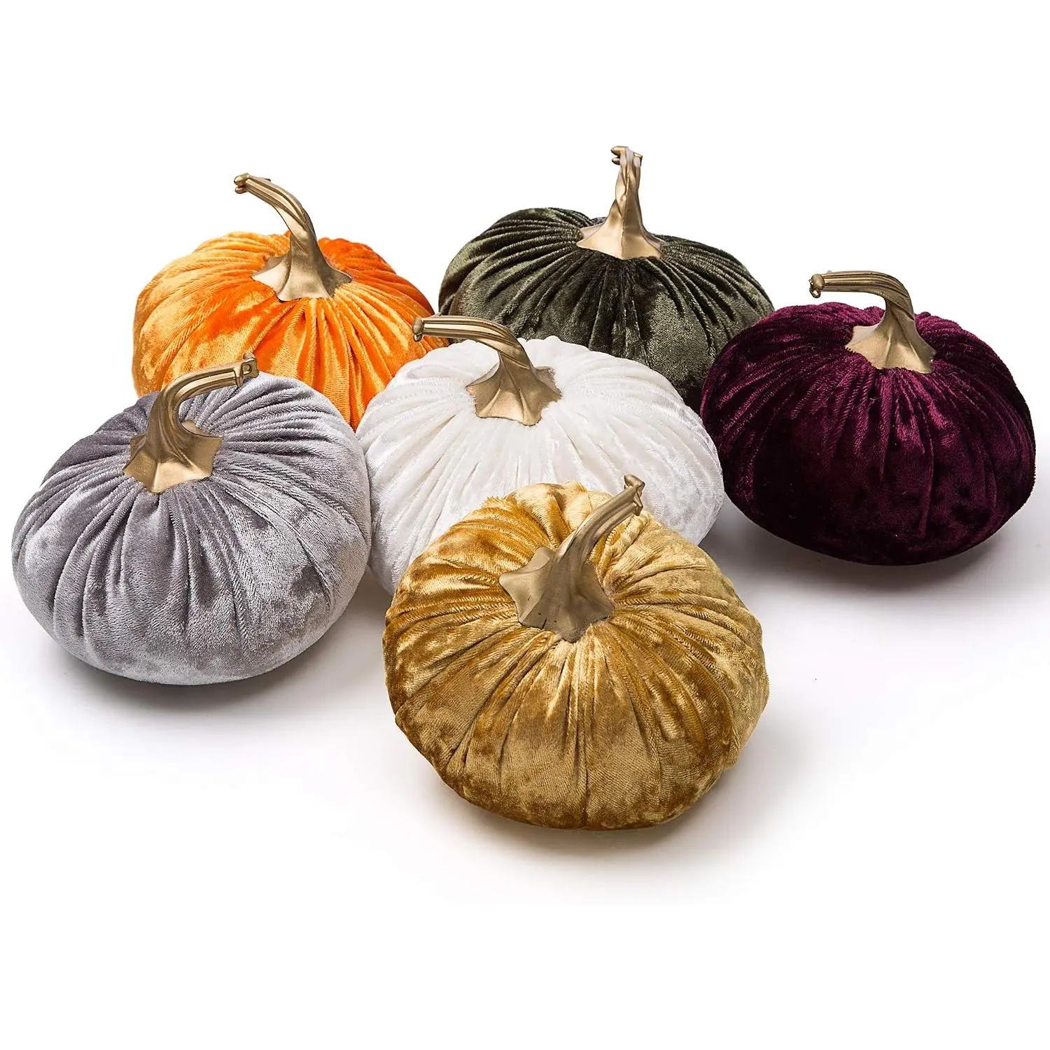 6 count   Pumpkins for Halloween Thanksgiving Decoration | Mini  Pumpkins Super Soft Stuffed Pumpkin with Exquisite Craftsmanship for Fall Halloween Thanksgiving Decoration