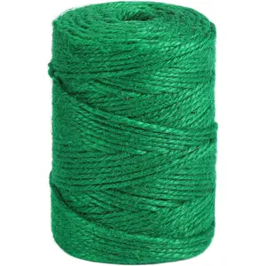 Jute Garden Twine, 328 Feet 3mm Heavy Duty Tomato Twine, Green Plant Ties for Gardening, Climbing Plants, Vegetables and Crafting