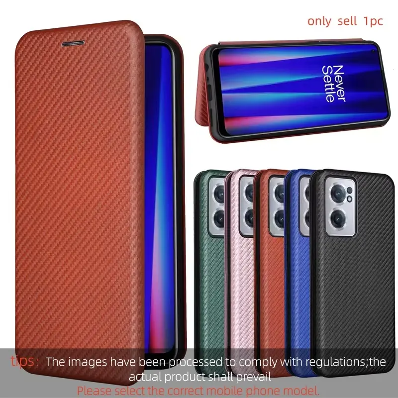 For OnePlus 15T 15 13T 13 12 11 Case Luxury Flip Carbon Fiber Skin Magnetic Adsorption Case For OnePlus Nord CE2 5G Phone Bags
