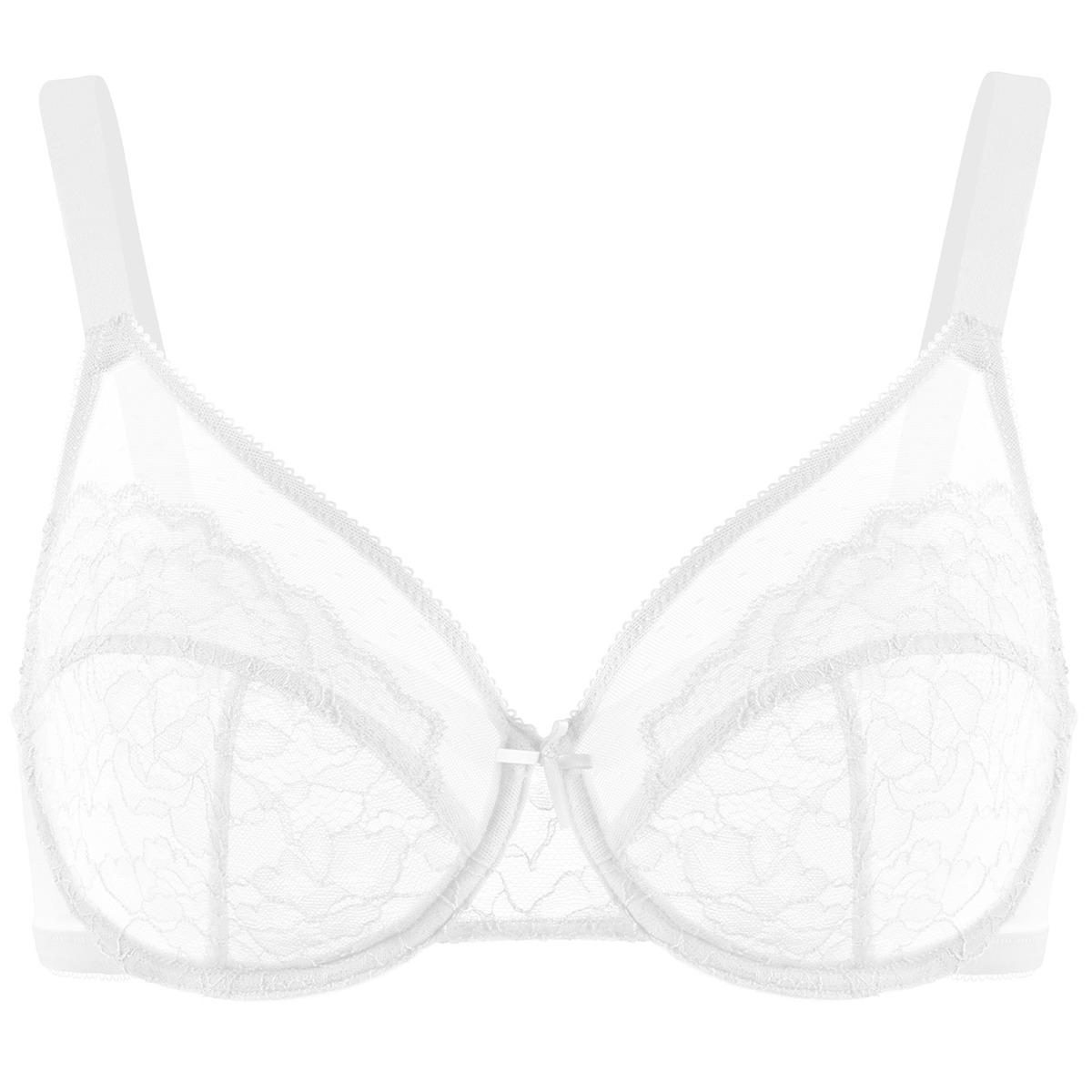 HSIA Enchante Floral Lace Underwire Unlined Unpadded Non-Padded Minimizer Plus Size Full Coverage Bra