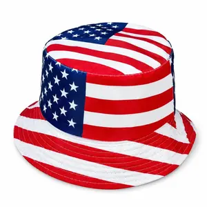 American Flag Patriotic Hat for Independence Day, 4th of July Party Top Hat, Red White Blue USA Flag Print Costume Hat for Parades, Memorial Day and Patriotic Celebrations